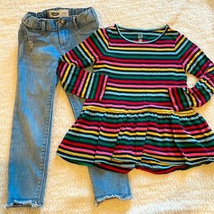 Old Navy Jeans & Gap Peplum Tunic 4T